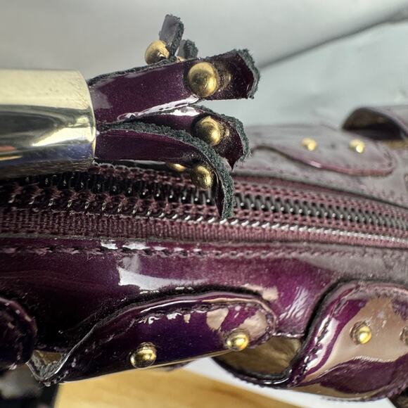 Sofft Sandal Size 8.5M Purple Patent Caged Zip Block Heel Bootie Dress Shoe - Picture 4 of 11